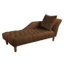 Ver imagem 1 de Divã Chesterfield Anna Recamier 160cm Via Encanto Veludo Marrom Lado Direito