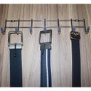 Ver imagem 2 de Suporte Cabideiro 7 Ganchos para Pendurar Multiuso de Parede Lavanderia Cintos Gravatas