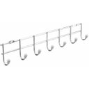 Ver imagem 1 de Suporte Cabideiro 7 Ganchos para Pendurar Multiuso de Parede Lavanderia Cintos Gravatas