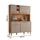 Ver imagem 4 de Armario de Cozinha Erva Doce 140 Cm 6 Portas e 1 Gaveta
