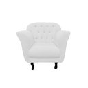Ver imagem 7 de Kit Namoradeira + 1 Poltrona Decorativa Dália Couro Branco Pés Madeira Mz Decor