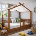 Ver imagem 1 de Cama Casinha Infantil Montessori de Madeira Maciça:Mogno
