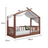 Cama Casinha Infantil Montessori de Madeira Maciça:mogno - 2