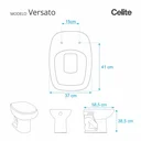 Ver imagem 2 de Assento Sanitário Poliester Versato Azul Mineral para Vaso Celite