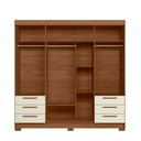 Ver imagem 3 de Guarda Roupa Roupeiro Casal com Espelhos 4 Portas 6 Gavetas Irati 4.6 Jatoba Areia Santos Andirá