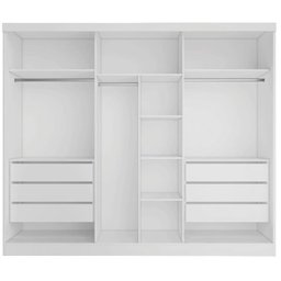 Guarda-roupa Casal Ripado 6 Portas Siena-branco Bianchi - 2