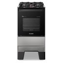 Ver imagem 1 de Fogão a Gás Mesa de Vidro Forno 50l Esmaltec Ideal Master Glass Inox 4 Bocas Bivolt