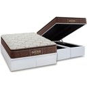 Ver imagem 1 de Cama Box Baú King: Colchão Ortopédico Probel Guarda Costas Extra Firme + Base CRC Courano White(193x