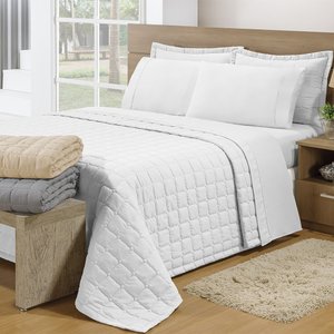 Cobre Leito Casal Soft 3 peças Branco