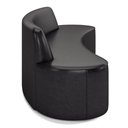 Ver imagem 7 de Sofá Decorativo 4 Lugares 230cm Bélgica Curvo PU Preto G15 - Gran Belo