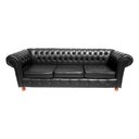 Ver imagem 1 de Conjunto c/ 2 Sofás Chesterfield Capitone Luis XV Corano Preto 2M / Decoracao , sala tv estar, recep