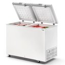 Ver imagem 3 de Freezer Conservador Horizontal Fricon 411 Litros Dupla Ação 2 Tampas de Chapa Branco Hced 411c