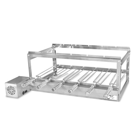 Grill Giratório em Inox para Churrasqueira com 6 Espetos - Infinity
