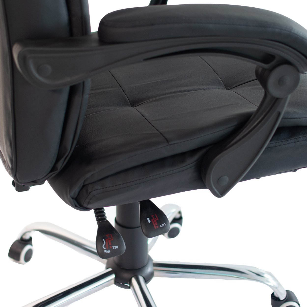 Cadeira Presidente Premium com Regulagem Rpc Preta com Apoio de Pés - 4