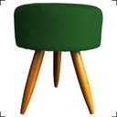 Ver imagem 2 de Kit 2 Puff Decorativo Redondo para Sala Quarto Penteadeira Pé Palito Castanho Suede Cores