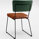 Ver mais imagens de Cadeira Decorativa Estofada Sala Jantar Allana L02 Facto Verde Musgo Couríssimo Camel - Lyam Decor