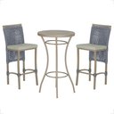 Ver imagem 1 de Mesa Bistrô com 2 Banquetas Roma Fendi Corda Náutica Estofado 3 Trama Original
