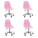 Ver imagem 1 de Kit 4 Cadeiras Office Eiffel Botonê Ajustável Base Giratória Rosa