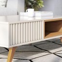 Ver imagem 7 de Estante Home Theater Maceió com Mesa de Centro Jeri Off White Freijó e Aparador Riviera Freijó – Col