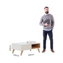 Ver imagem 4 de Estante Home Theater Maceió com Mesa de Centro Jeri Off White Freijó e Aparador Riviera Freijó – Col