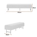 Ver imagem 4 de Puff Recamier Lauri Factor Assento D-23 Revestimento Off White 160cm Sallar Home