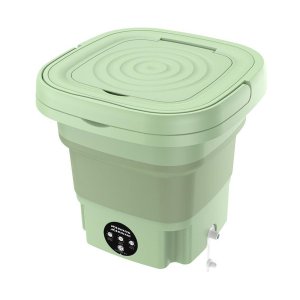 Mini Maquina Lavar Roupas Dobrável Portatil 6,5l Verde Bivol