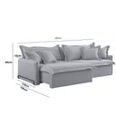 Ver imagem 2 de Sofá Cama Leona Retrátil e Reclinável 190 Cm Braço 15 Cm Meu Sofá Online