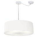 Ver imagem 1 de Lustre Pendente Cilíndrico Com Desvio de Centro Vivare Md-4259 Cúpula em Tecido 50x15cm - Bivolt - B