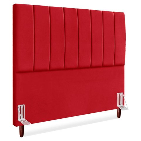 Cabeceira Queen 160 Cm com Frame Carla Suede Vermelho Artte
