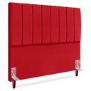 Ver imagem 1 de Cabeceira Queen 160 Cm com Frame Carla Suede Vermelho Artte