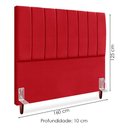 Ver imagem 3 de Cabeceira Queen 160 Cm com Frame Carla Suede Vermelho Artte