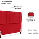 Ver imagem 4 de Cabeceira Queen 160 Cm com Frame Carla Suede Vermelho Artte