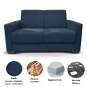 Ver imagem 3 de Sofá Estofado 2 Lugares Sala Estar Recepção Clarice Suede Azul Marinho
