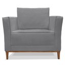 Ver imagem 7 de Kit 2 Poltronas para Vega Linho Grafite Pés Castanho