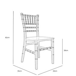 Cadeira Tiffany Infantil Polipropileno Branca - 2