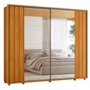 Ver imagem 1 de Guarda Roupa Casal Dalí Ripado 2 Portas Deslizantes Cinamomo com 8 Espelhos - Madetec