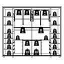 Ver imagem 6 de Guarda Roupa Casal Dalí Ripado 2 Portas Deslizantes Cinamomo com 8 Espelhos - Madetec