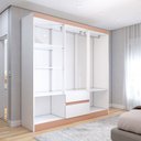 Ver imagem 5 de Guarda-roupa Casal Las Vegas 6 Portas 2 Gavetas Branco/camarim - Panorama Móveis