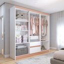 Ver imagem 2 de Guarda-roupa Casal Las Vegas 6 Portas 2 Gavetas Branco/camarim - Panorama Móveis