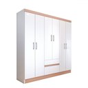 Ver imagem 3 de Guarda-roupa Casal Las Vegas 6 Portas 2 Gavetas Branco/camarim - Panorama Móveis