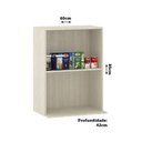 Ver imagem 4 de Armário Aéreo 60 Cm com Nicho para Microondas 2 Portas Linea Liciane Móveis
