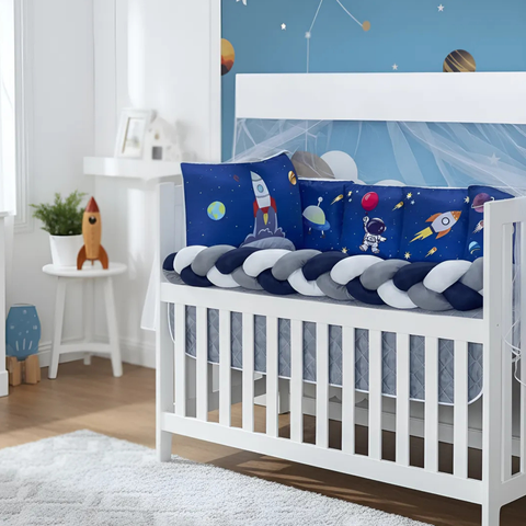 Kit Berço Baby Dream 10 Peças Super Aconchegante e Charmoso Sublimado:astronauta