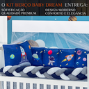 Ver imagem 2 de Kit Berço Baby Dream 10 Peças Super Aconchegante e Charmoso Sublimado:astronauta