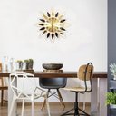 Ver imagem 6 de Relógio De Parede Dourado Folhas Espelhadas Metal 60x60