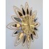 Relógio De Parede Dourado Folhas Espelhadas Metal 60x60 - 3