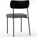 Ver mais imagens de Kit 04 Cadeiras para Sala de Jantar Melina L02 Couríssimo Preto Linho Cinza Escuro - Lyam Decor