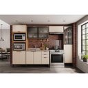 Ver imagem 4 de Armário Aéreo Cozinha Modulado Alpha 2500 C/ 2 Portas C/ Vidro 120cm Preto - Carraro