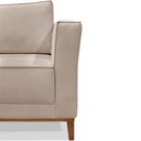 Ver imagem 3 de Kit 2 Poltronas Decorativas Balli Pes Madeira Linho Areia Ezz Areia