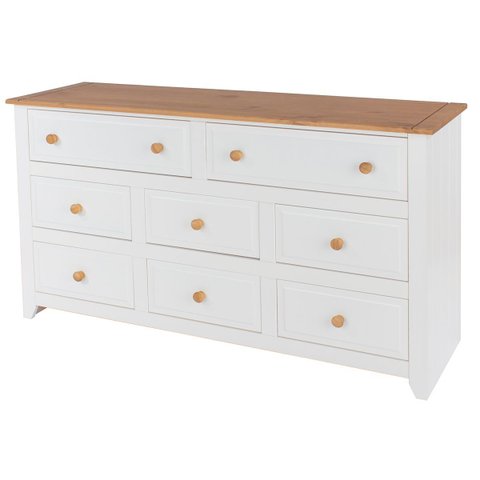 Cômoda 8 Gavetas Madeira Maciça e MDF