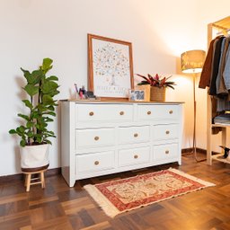 Cômoda 8 Gavetas Madeira Maciça e MDF - 1